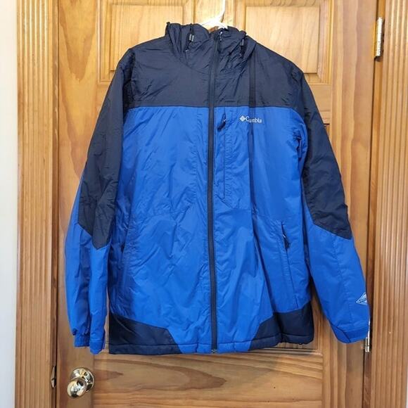 Columbia Onmi-Tech Insulated Waterproof jacket  Blue & Black   Mens size med - Picture 1 of 7